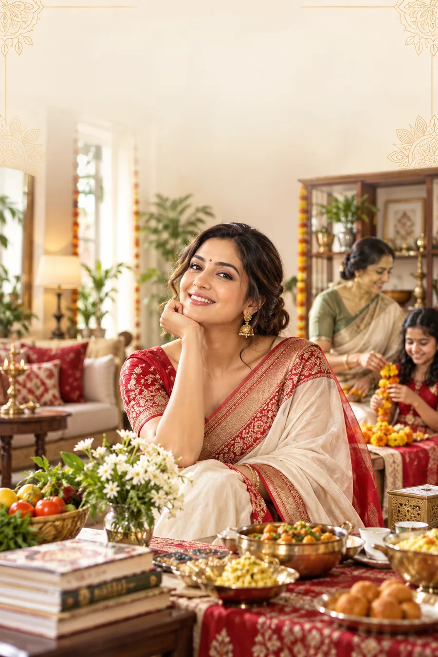 Premium Grehlakshmi inspired lifestyle magazine visual