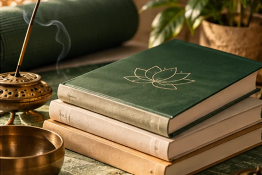 Premium yoga and mindful wellness reading visual